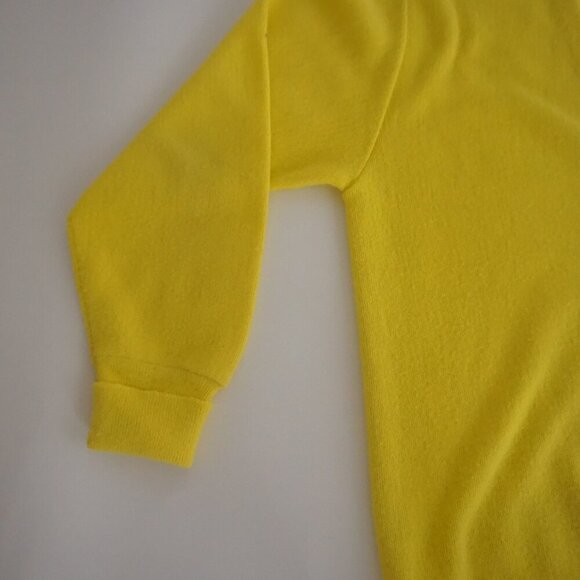 Vtg '90S Jockey Trophy Yellow Wool Blend Fine Knit Button Up Cardigan Sweater L - Picture 8 of 9